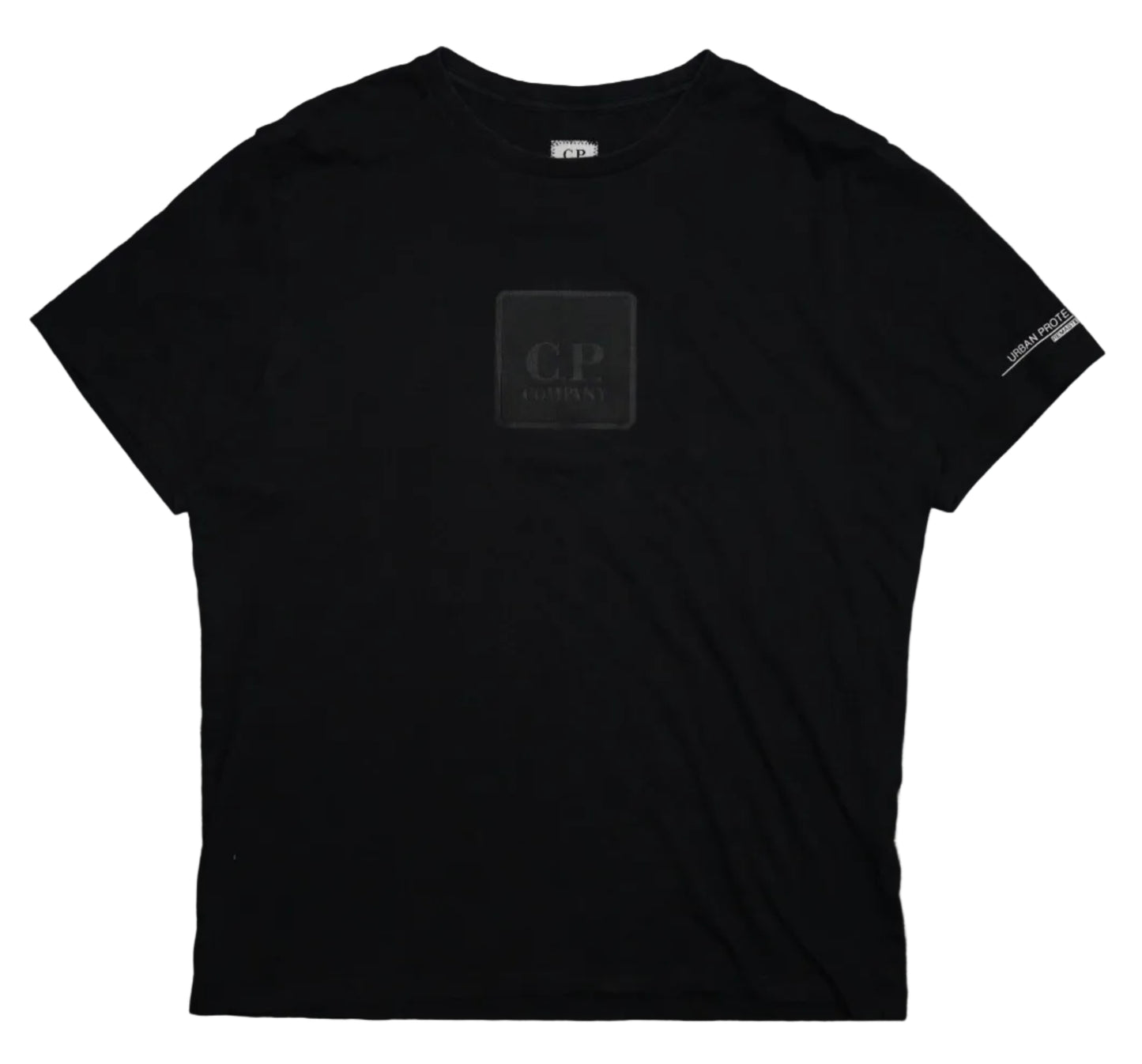 C.P Company Black Big Square Logo Black T-Shirt