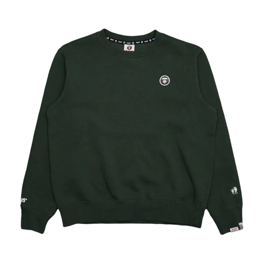 AAPE Mini Chest Logo Green Crewneck