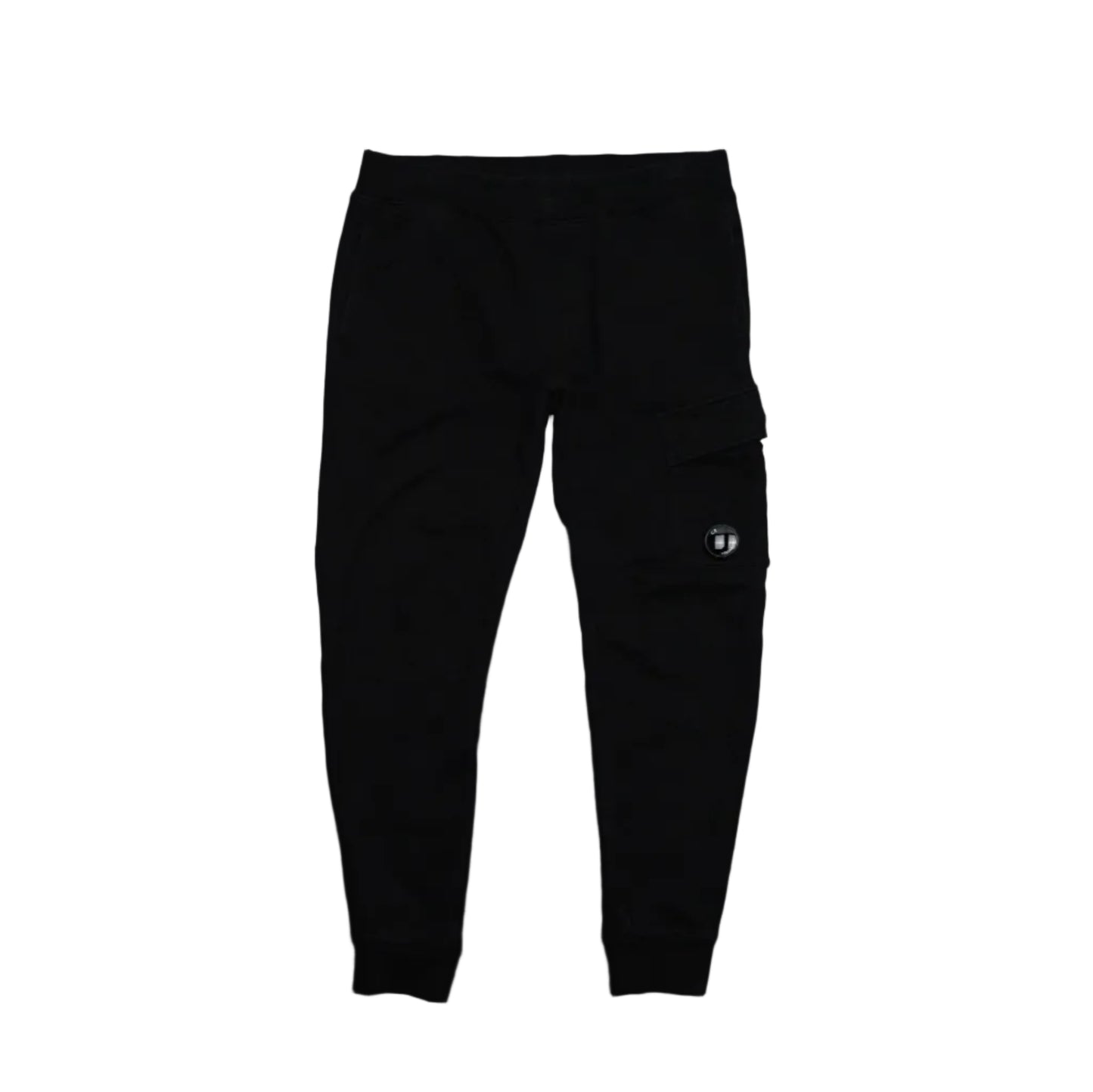 C.P Company Buckle Logo Black Sweatpants