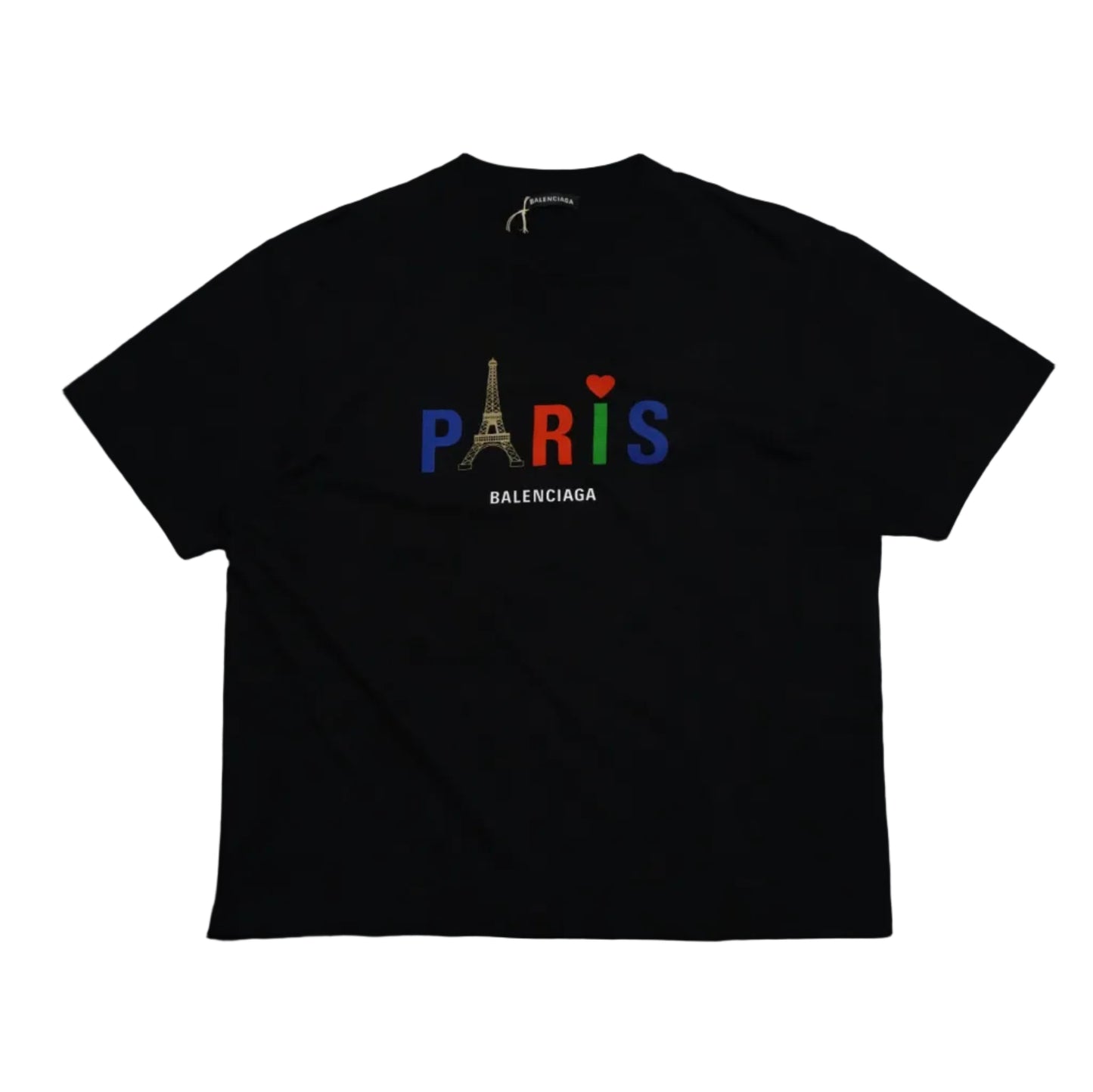 Balenciaga Paris Logo Black T-Shirt