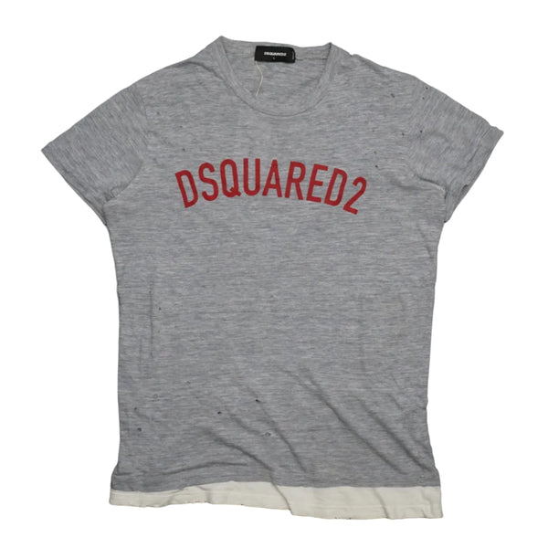 Dsquared2 Arc Logo Layer Grey T-Shirt
