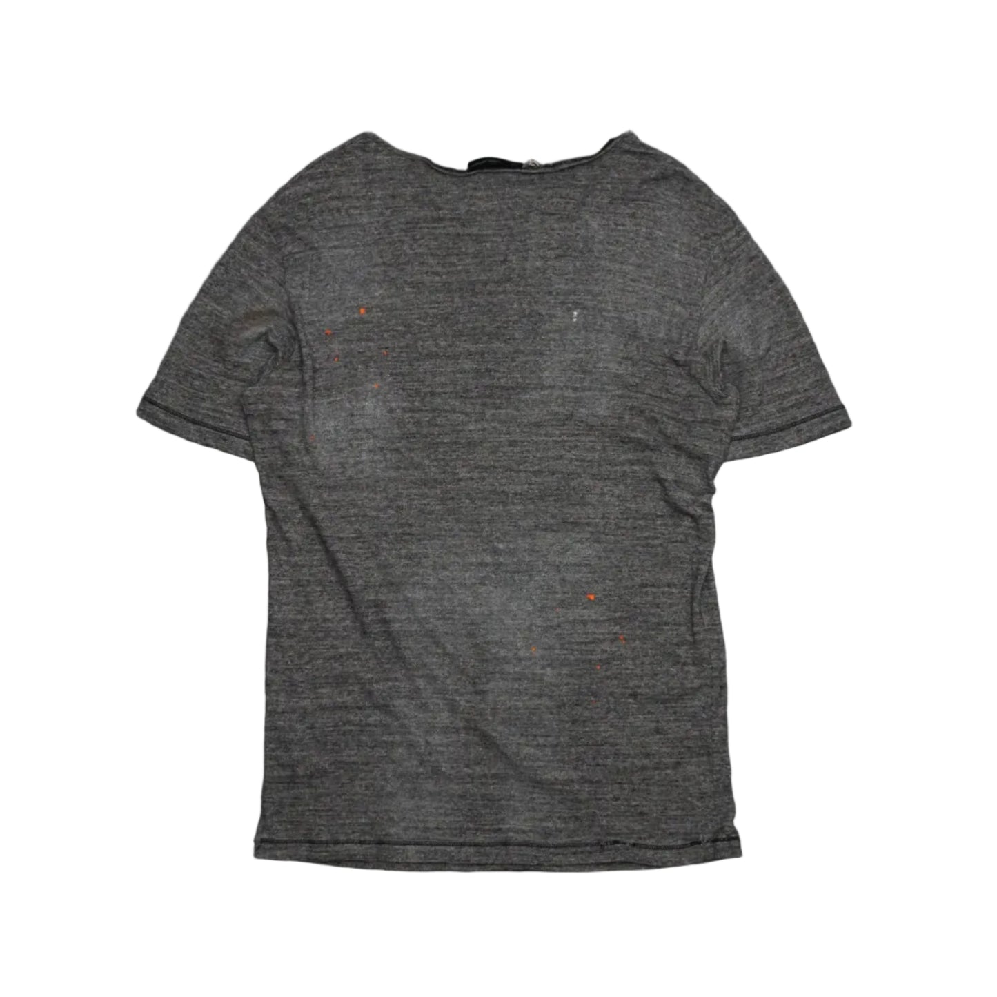 Dsquared2 Chest Pocket Orange Logo Grey T-Shirt