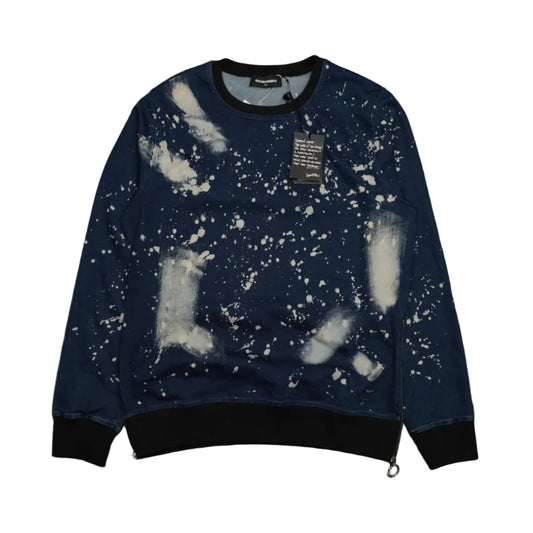 Dsquared2 Bleach Denim Blue Crewneck