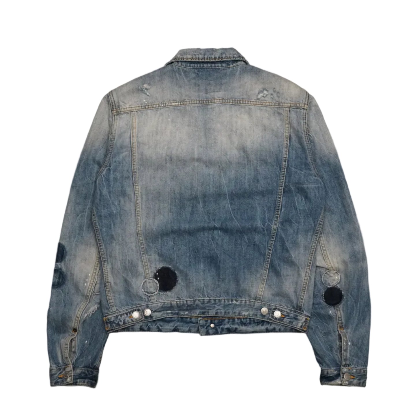 Dsquared2 Circle Patches Blue Denim Jacket