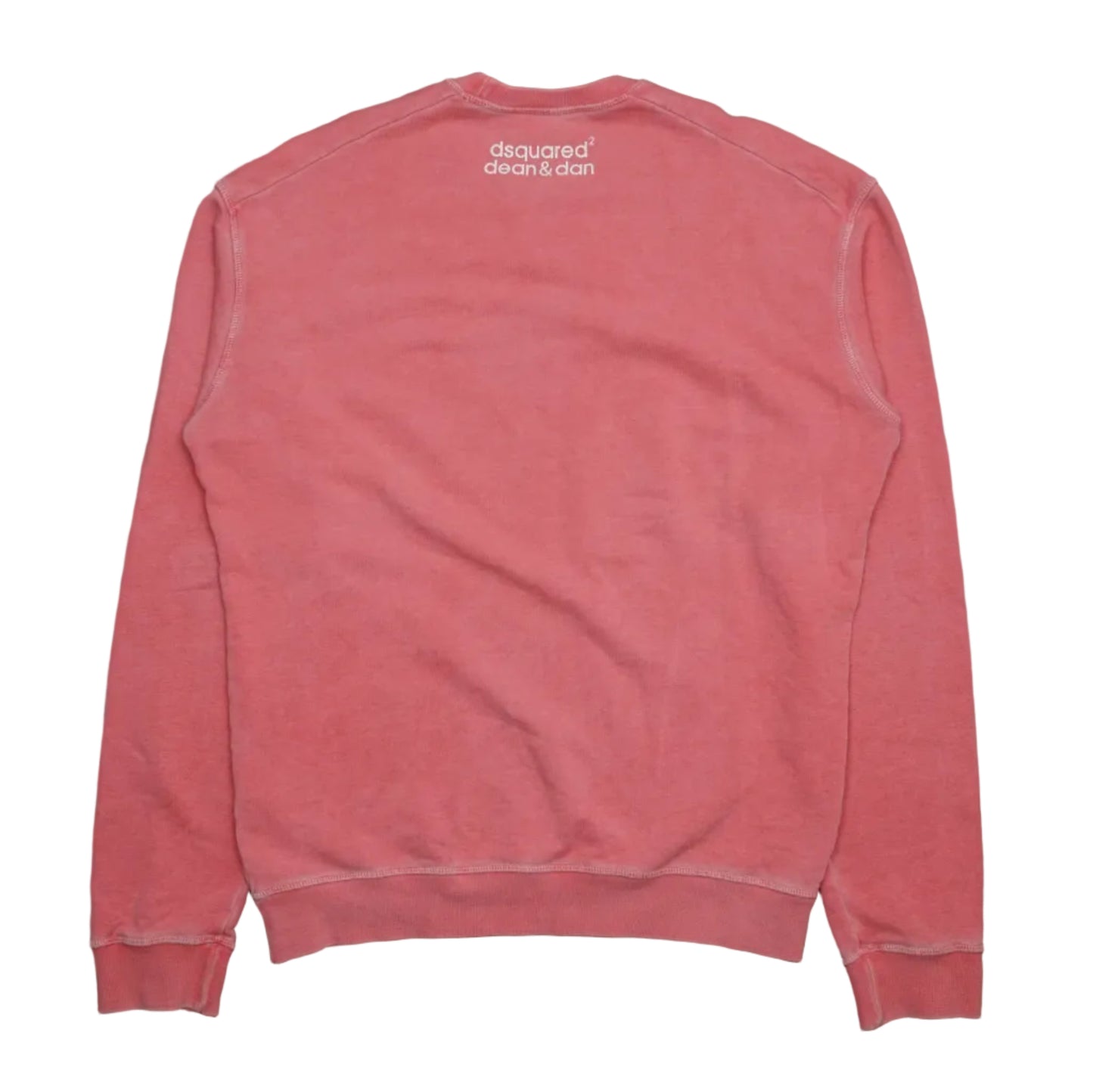 Dsquared2 White Leaf Pink Crewneck