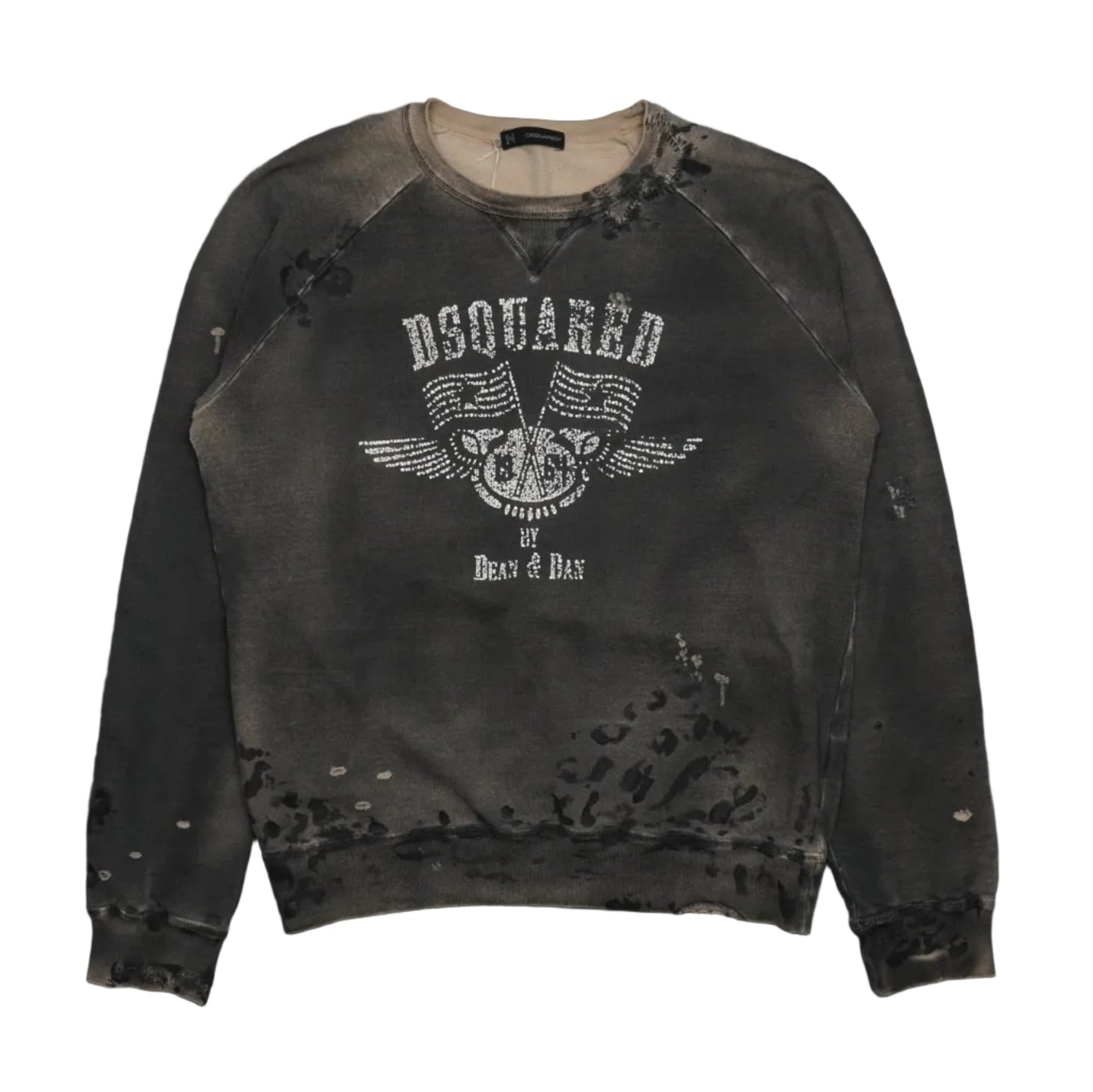 Dsquared2 Dean And Dan Bleach Grey Crewneck