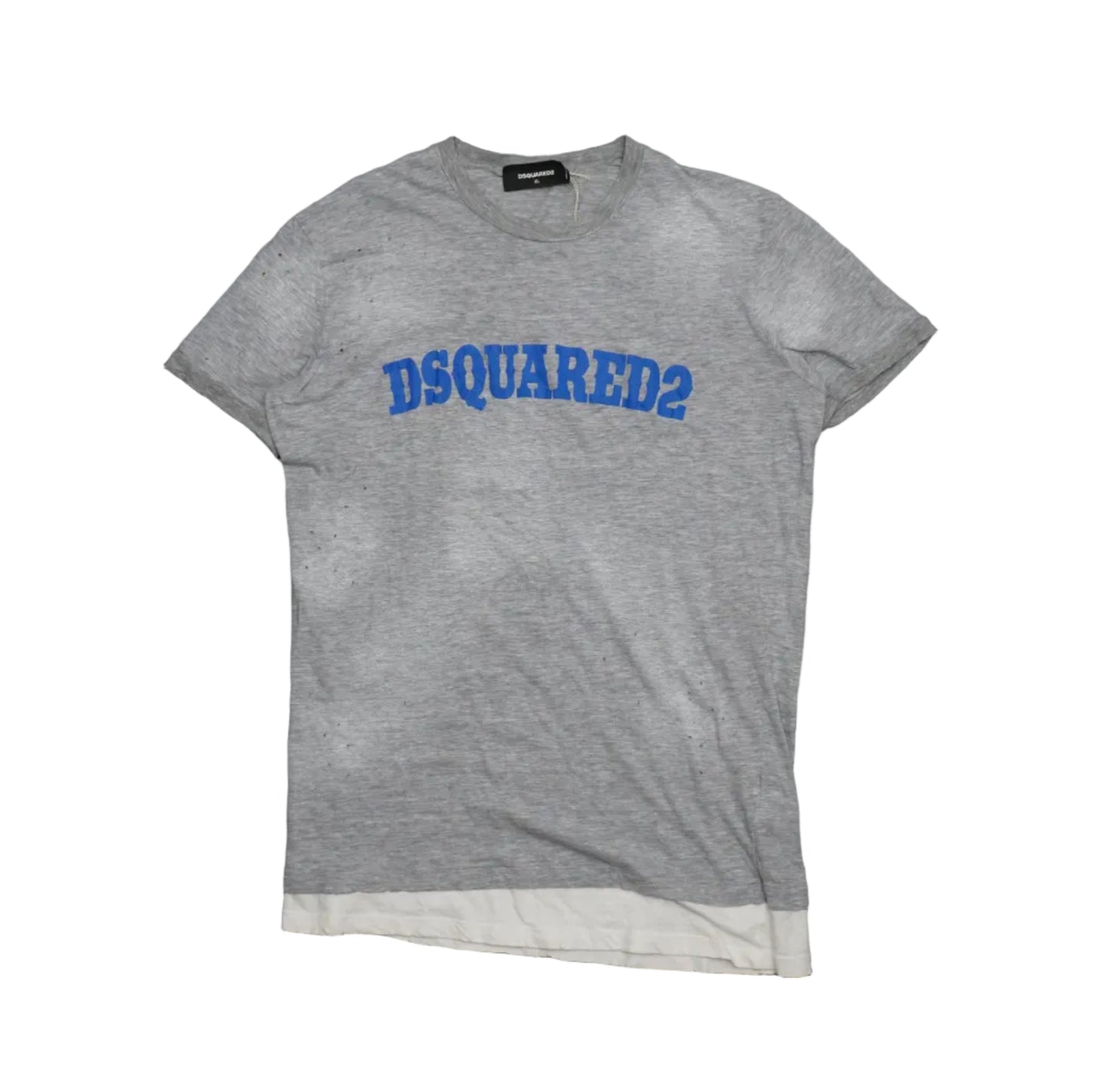 Dsquared2 Blue Logo Layer Grey T-Shirt