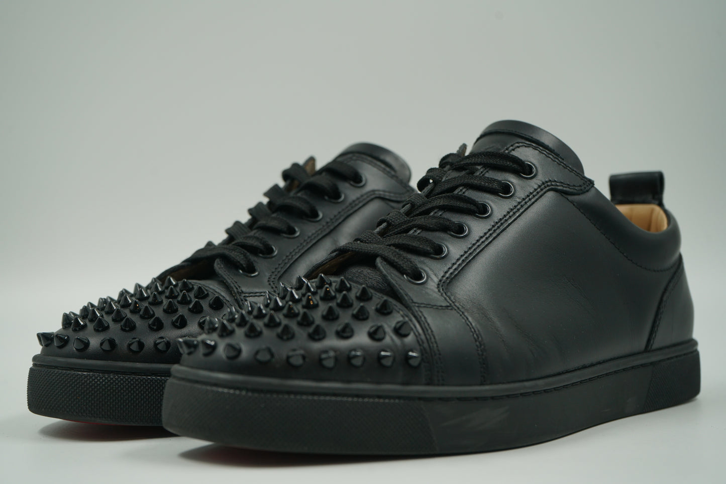 Christian Louboutin Black Leather Sneakers