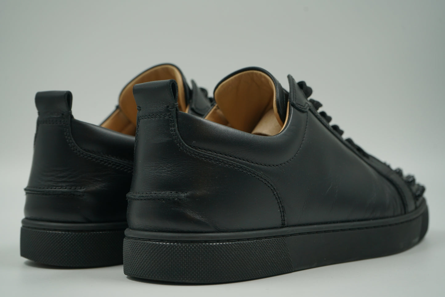 Christian Louboutin Black Leather Sneakers