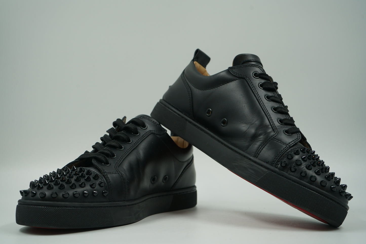 Christian Louboutin Black Leather Sneakers