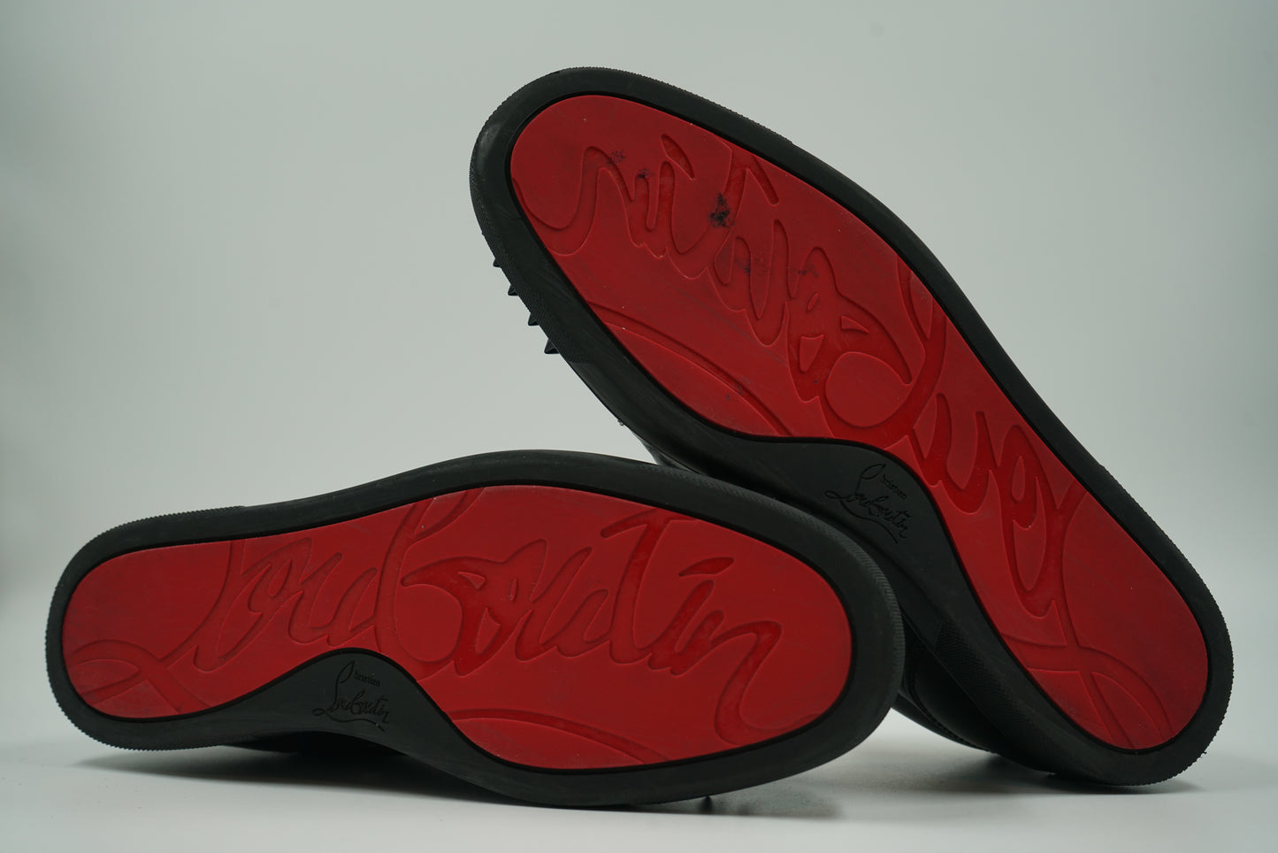 Christian Louboutin Black Leather Sneakers