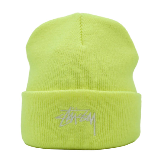 Stussy Basic Cuff Safety Yellow Beanie
