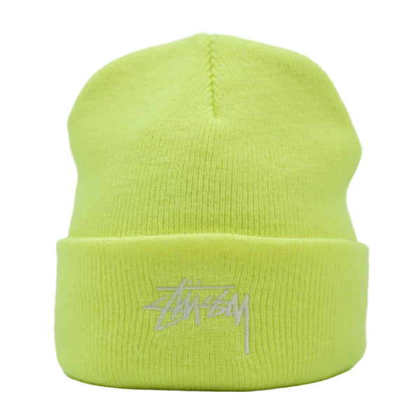 Stussy Basic Cuff Safety Yellow Beanie