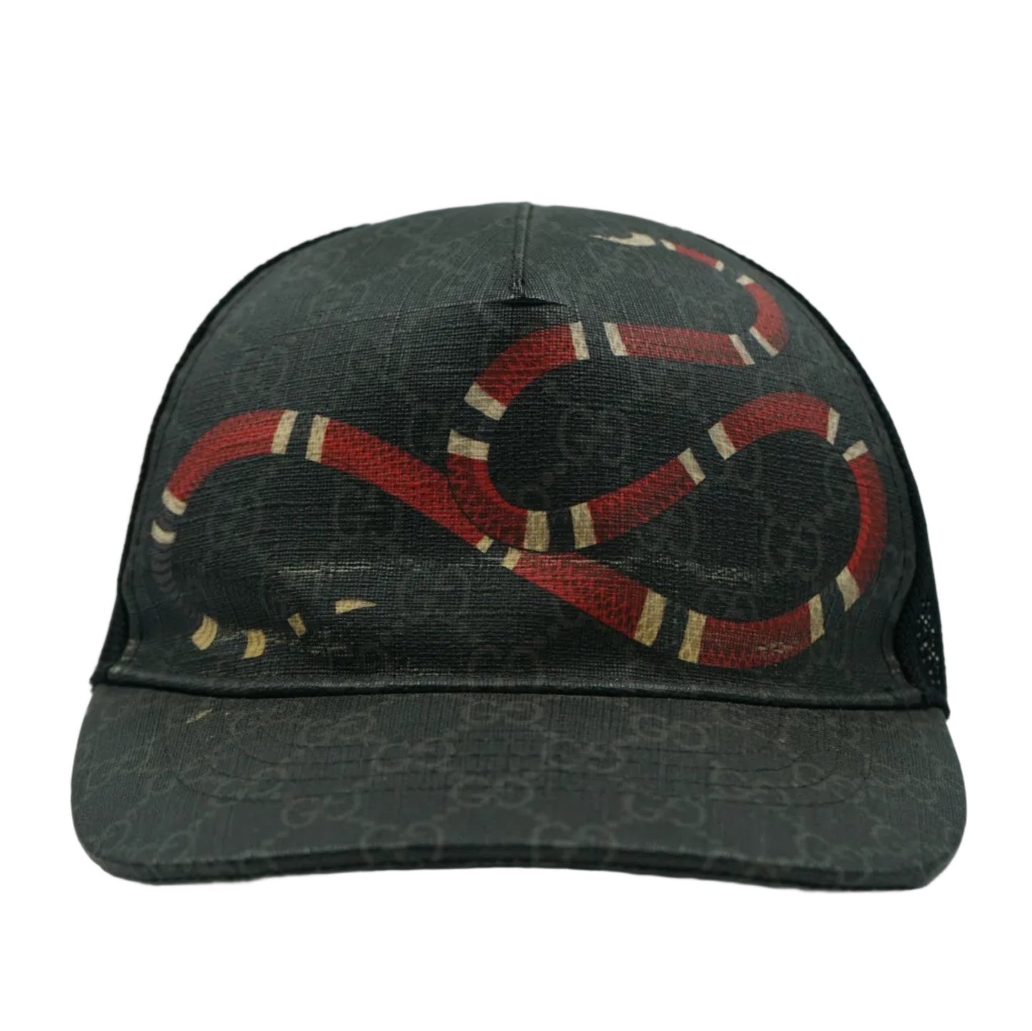 Gucci Kingsnake GG Print Black Baseball Hat