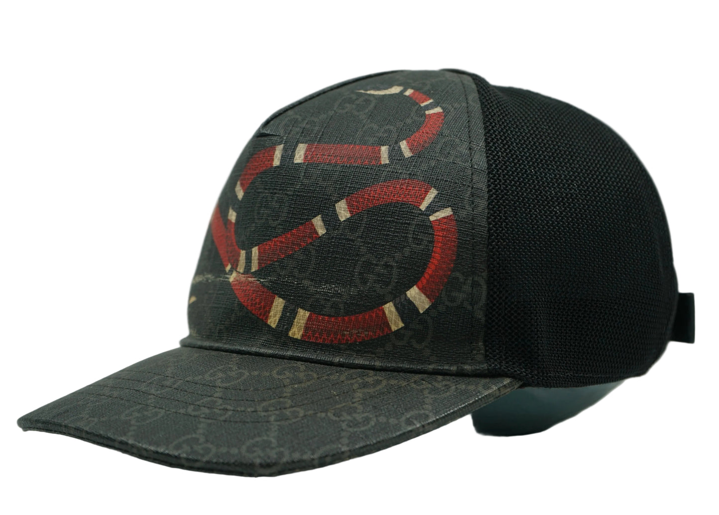 Gucci Kingsnake GG Print Black Baseball Hat