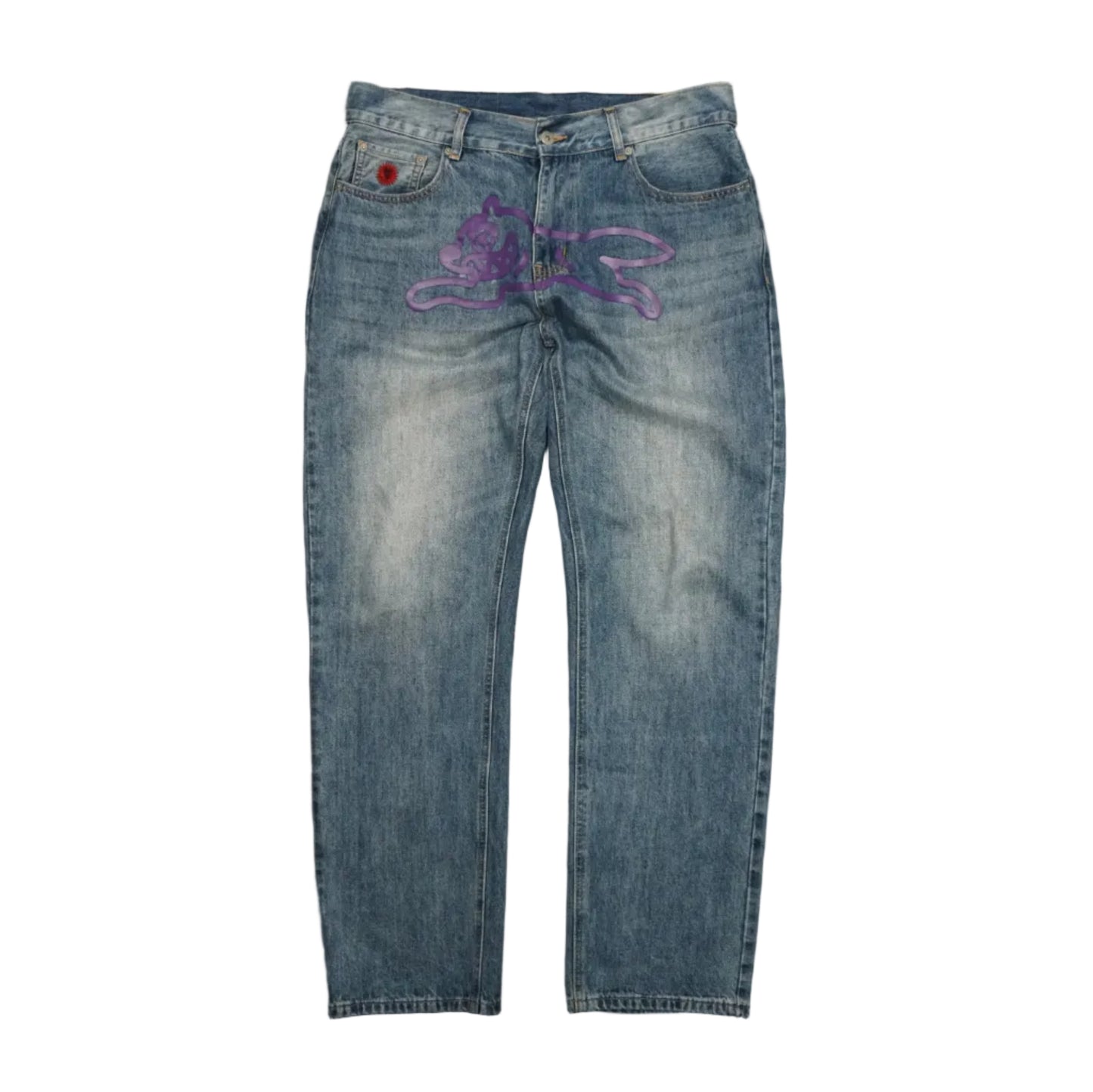 Ice Cream Purple Running Dog Blue Denim Jeans