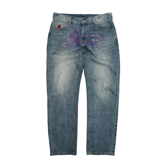 Ice Cream Purple Running Dog Blue Denim Jeans