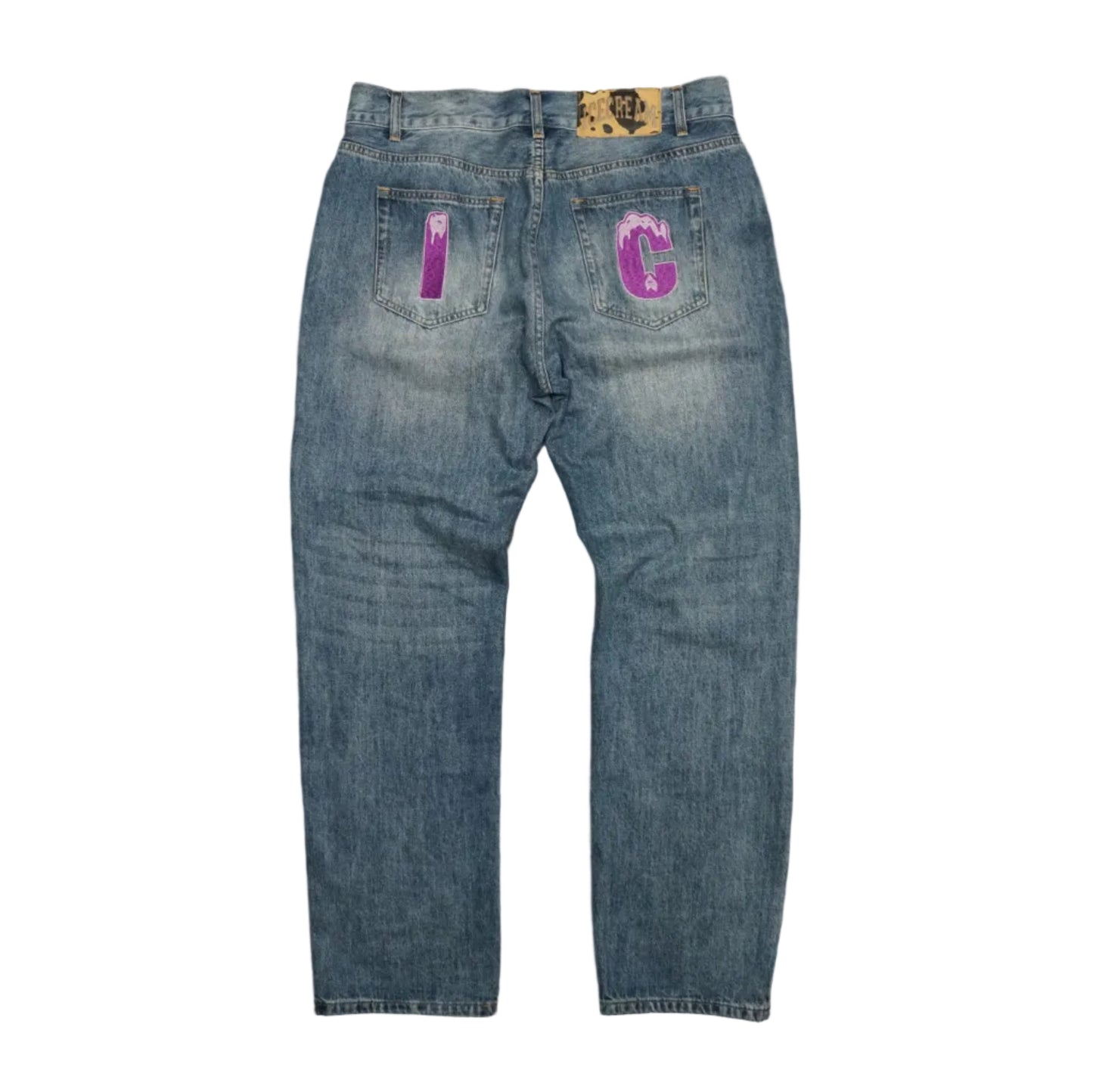 Ice Cream Purple Running Dog Blue Denim Jeans