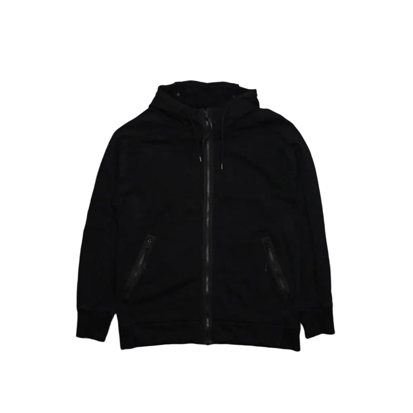 C.P Company Googles Hood Double Zip Black Hoodie