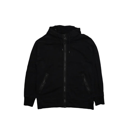 C.P Company Googles Hood Double Zip Black Hoodie