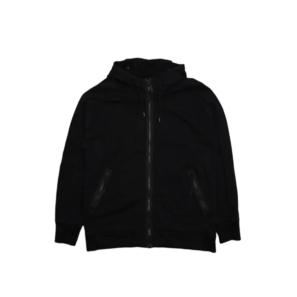 C.P Company Googles Hood Double Zip Black Hoodie