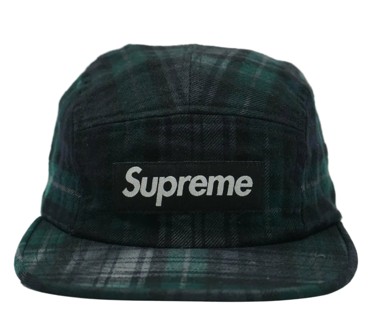 Supreme Plaid Blue/Green/Black Camp Cap