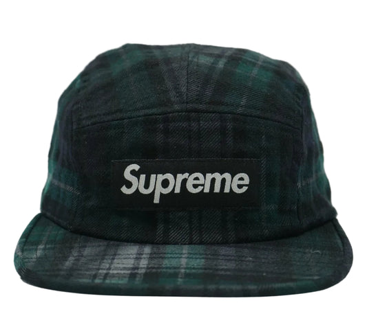 Supreme Plaid Blue/Green/Black Camp Cap