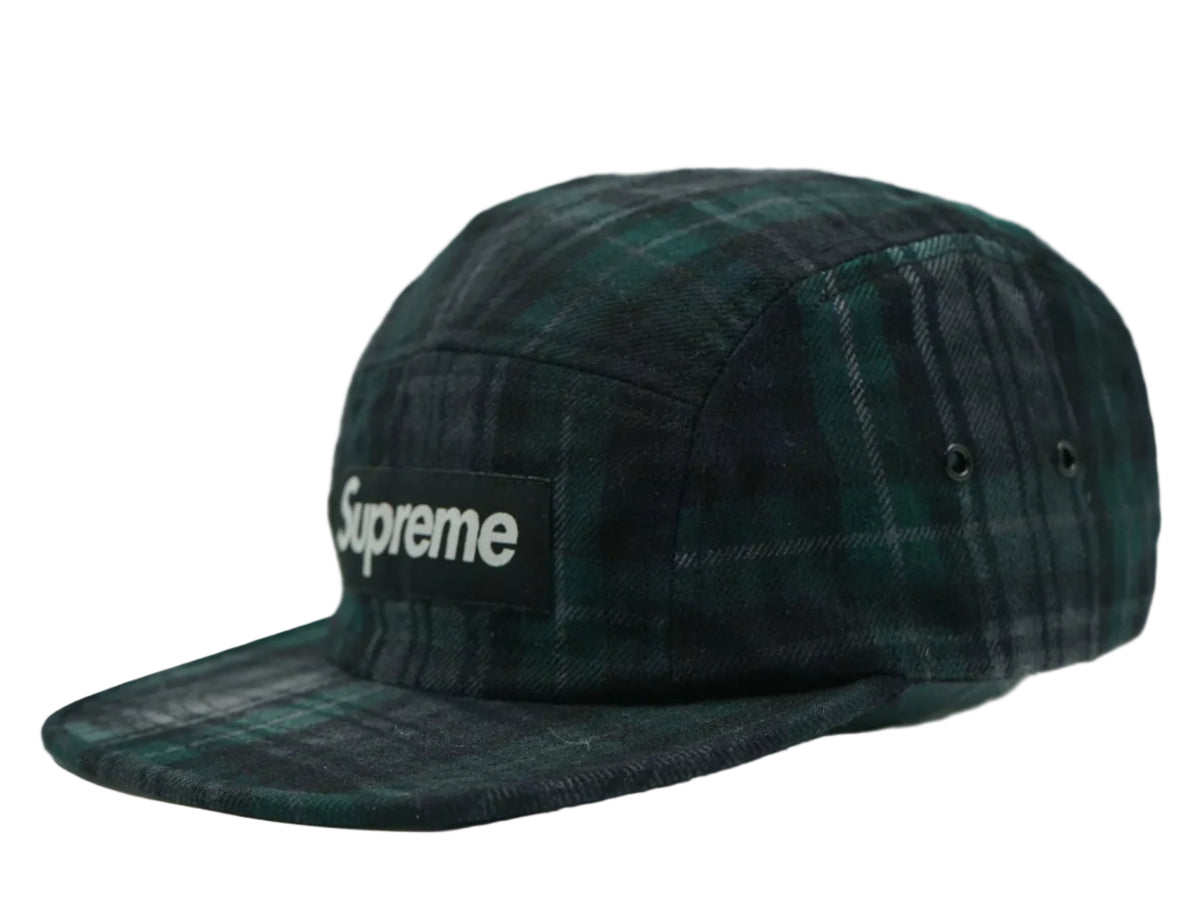 Supreme Plaid Blue/Green/Black Camp Cap