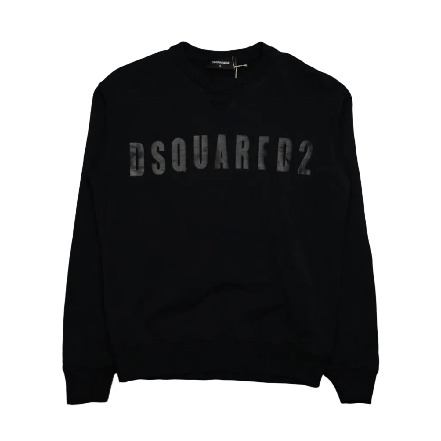 Dsquared2 Black Text Logo Black Crewneck