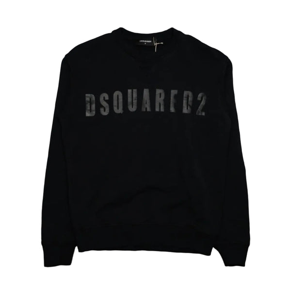 Dsquared2 Black Text Logo Black Crewneck