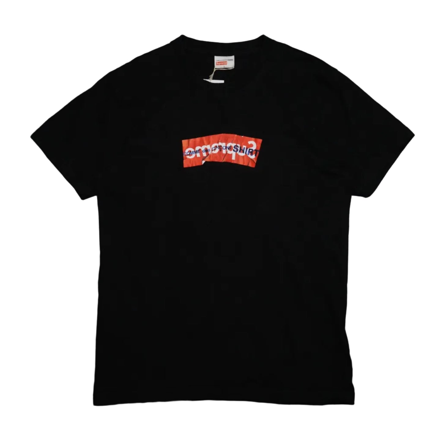 Supreme x Comme Des Garcons Box Logo Black T-Shirt