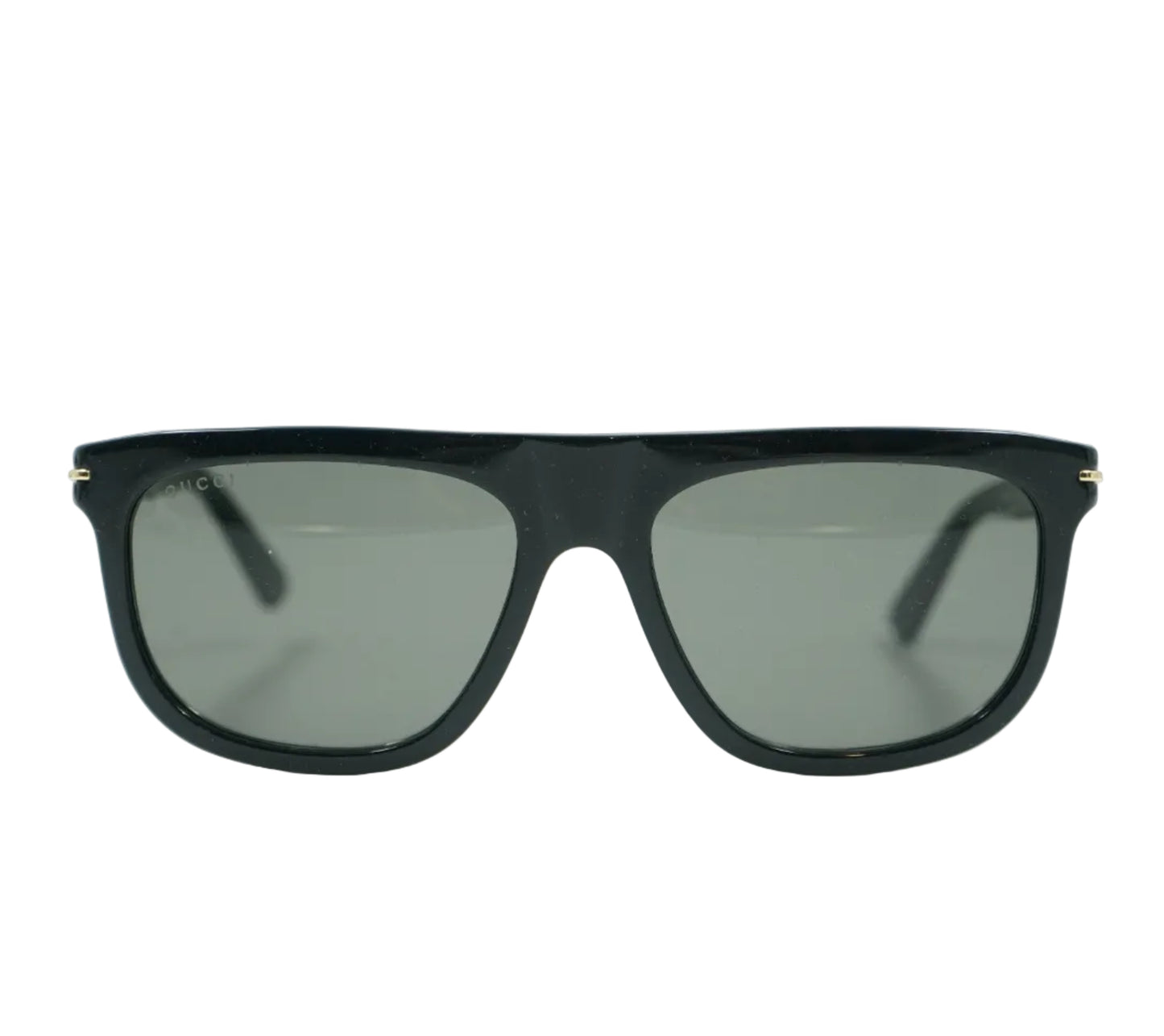Gucci Low Nose Bridge Fit Black/Gold Sunglasses