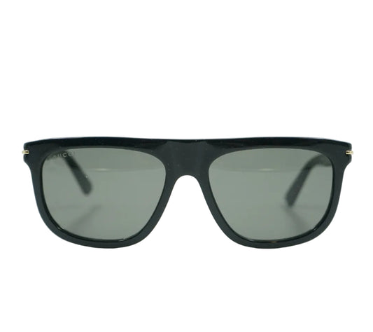 Gucci Low Nose Bridge Fit Black/Gold Sunglasses