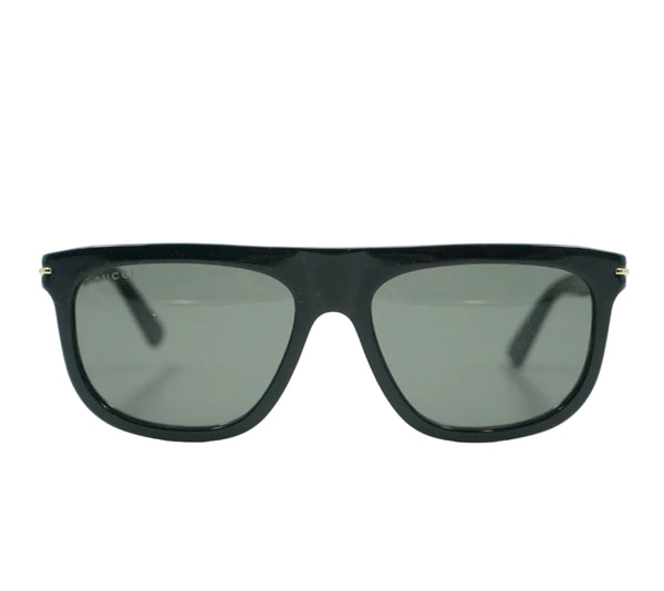 Gucci Low Nose Bridge Fit Black/Gold Sunglasses