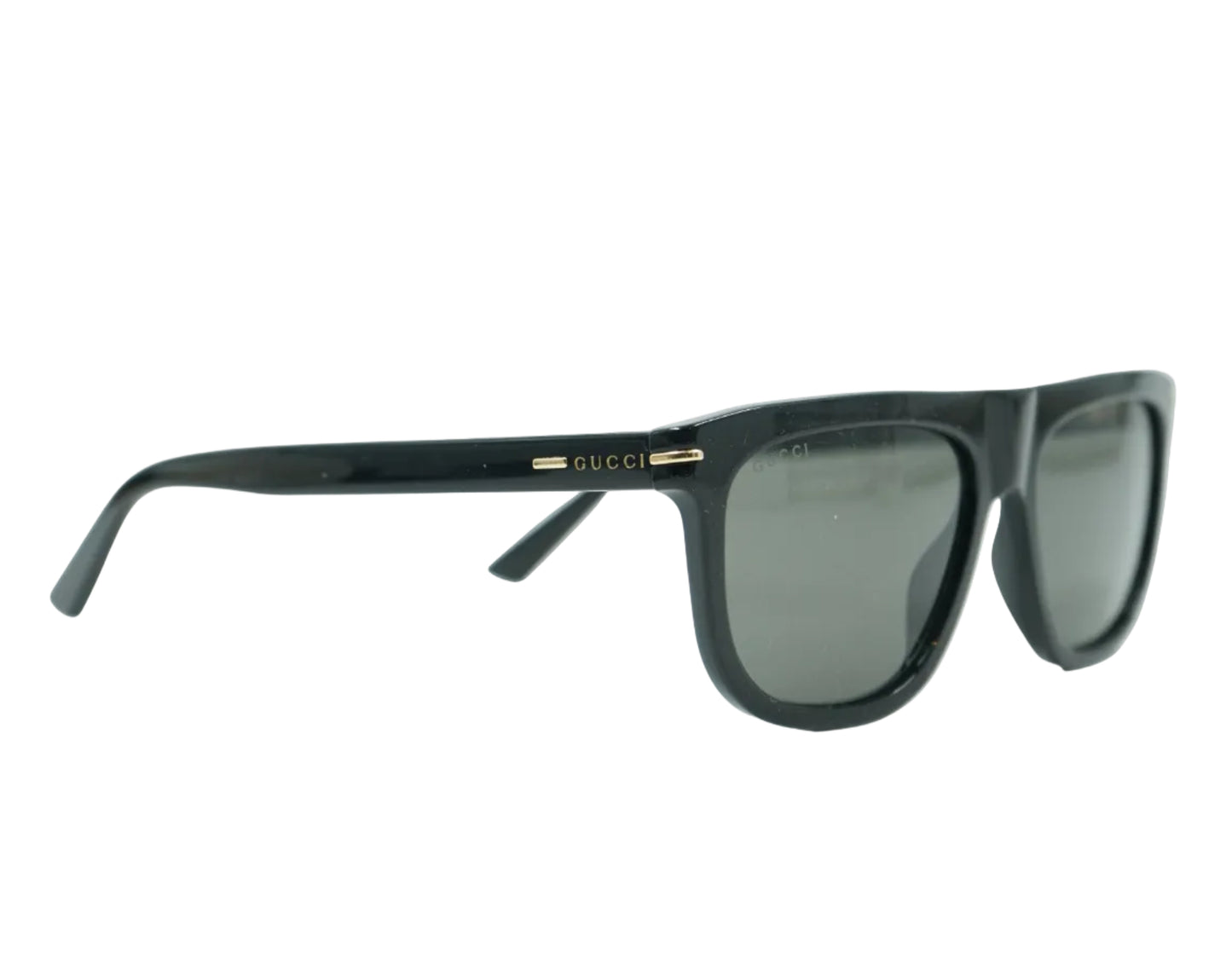Gucci Low Nose Bridge Fit Black/Gold Sunglasses