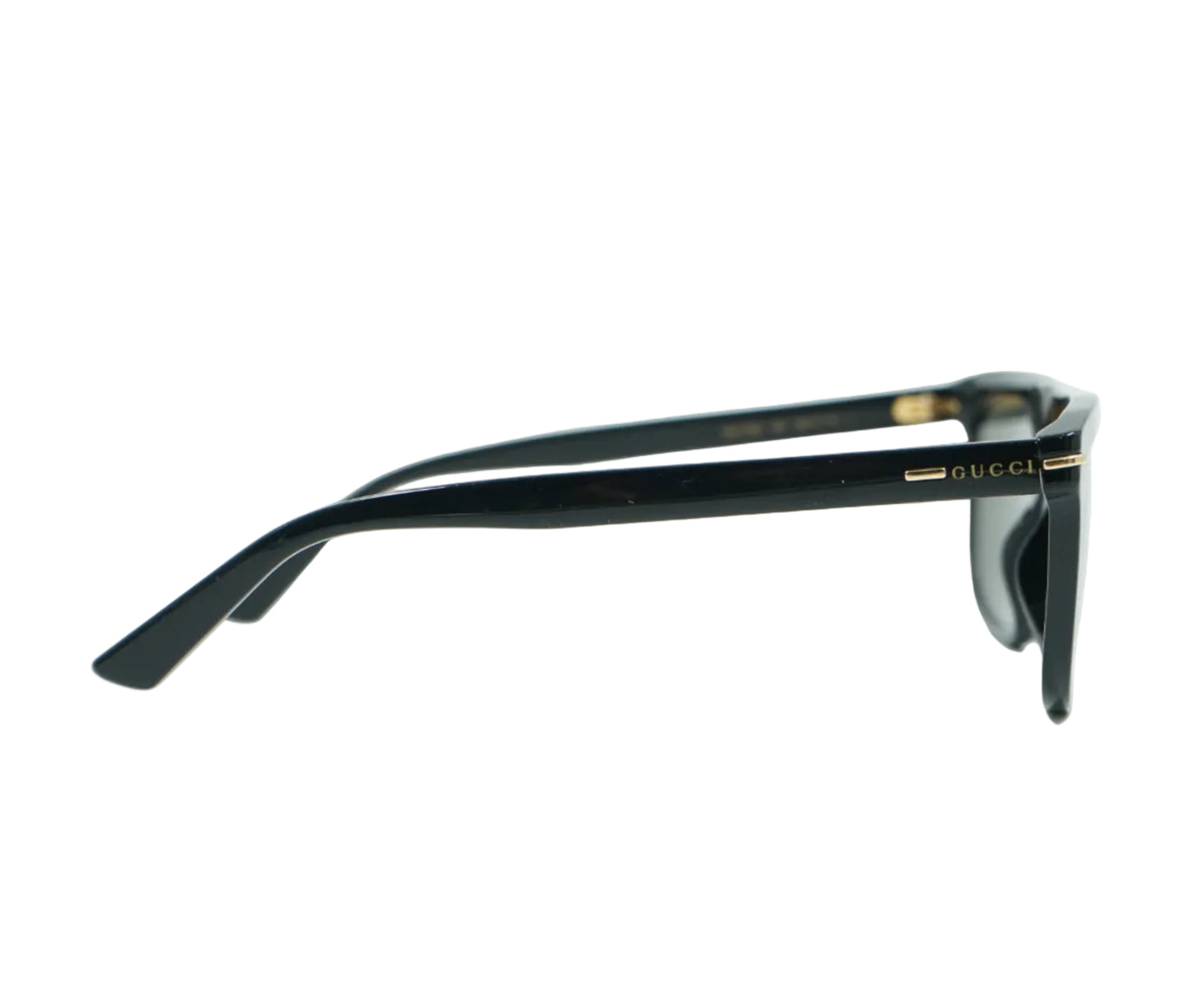 Gucci Low Nose Bridge Fit Black/Gold Sunglasses