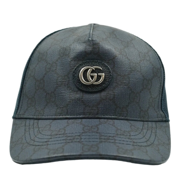 Gucci GG Logo Monogram Navy Blue Baseball Hat