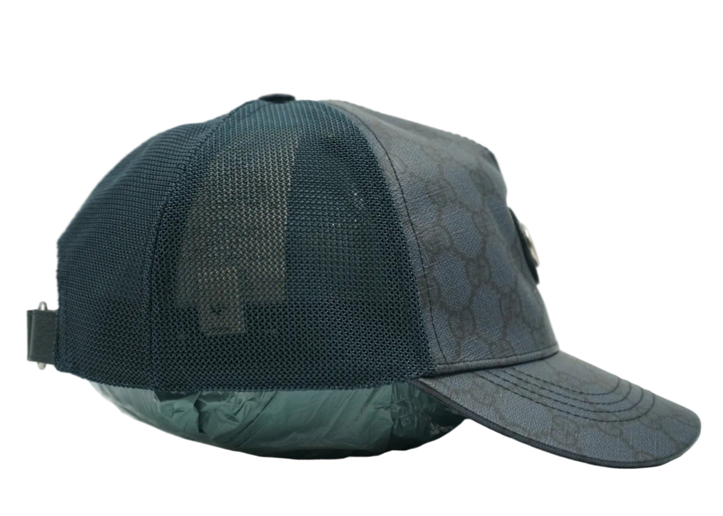 Gucci GG Logo Monogram Navy Blue Baseball Hat