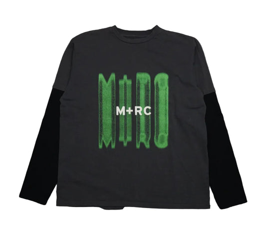 M RC Noir Green Logo Dark Grey Longsleeve