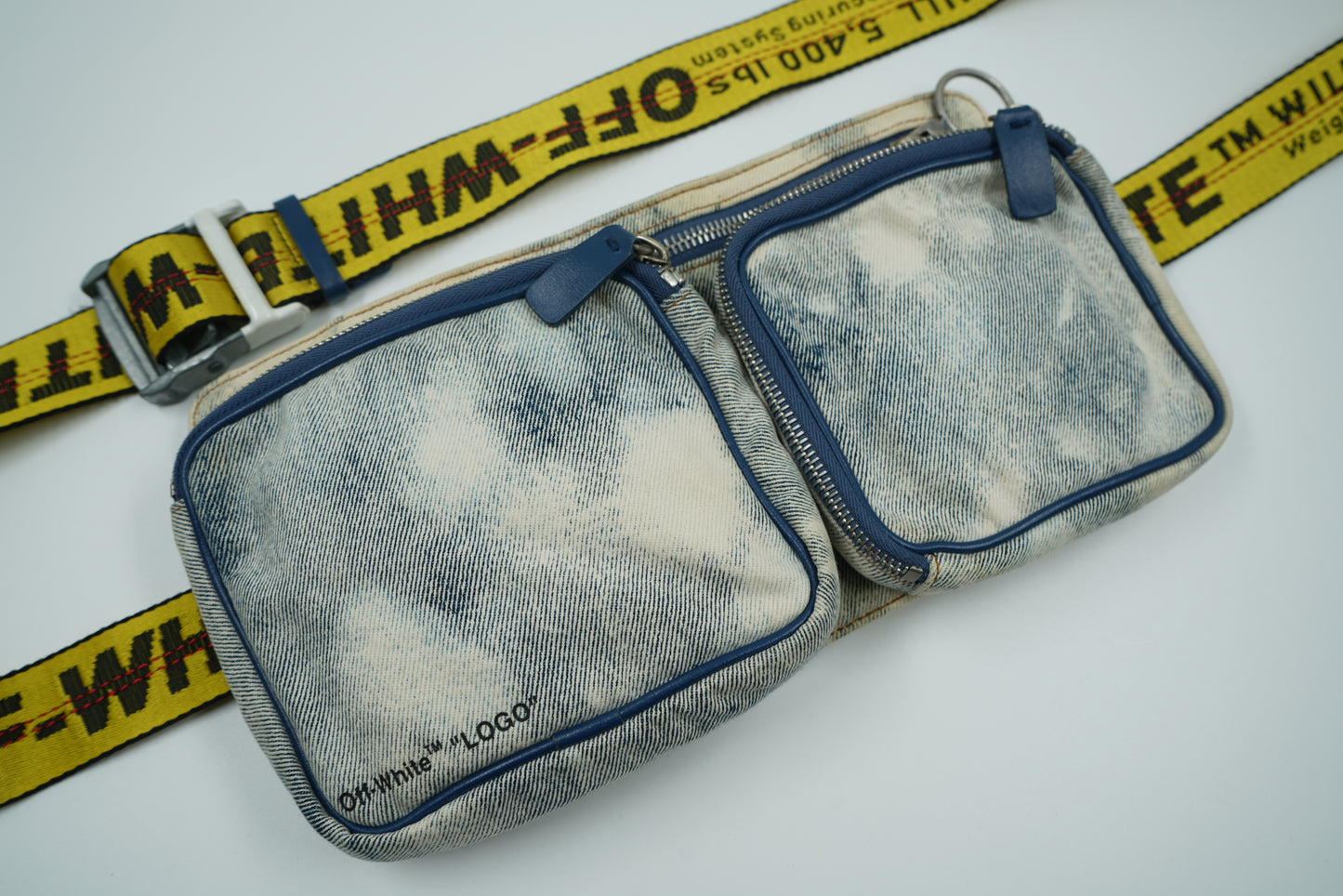 Off-White Blue/White Denim Waistbag