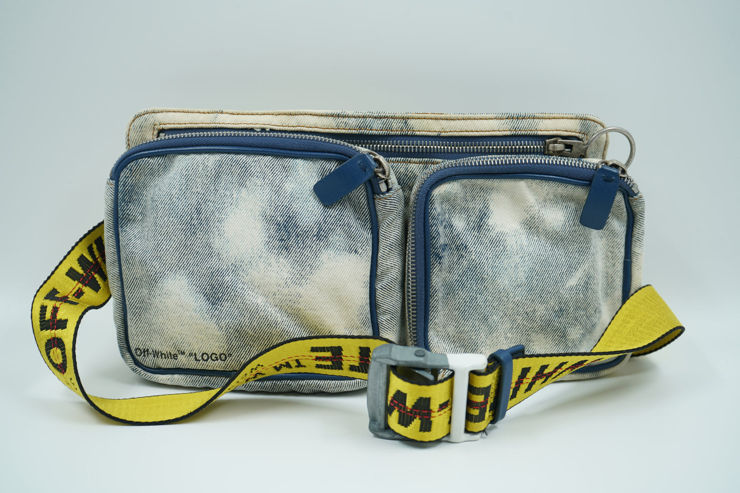 Off-White Blue/White Denim Waistbag