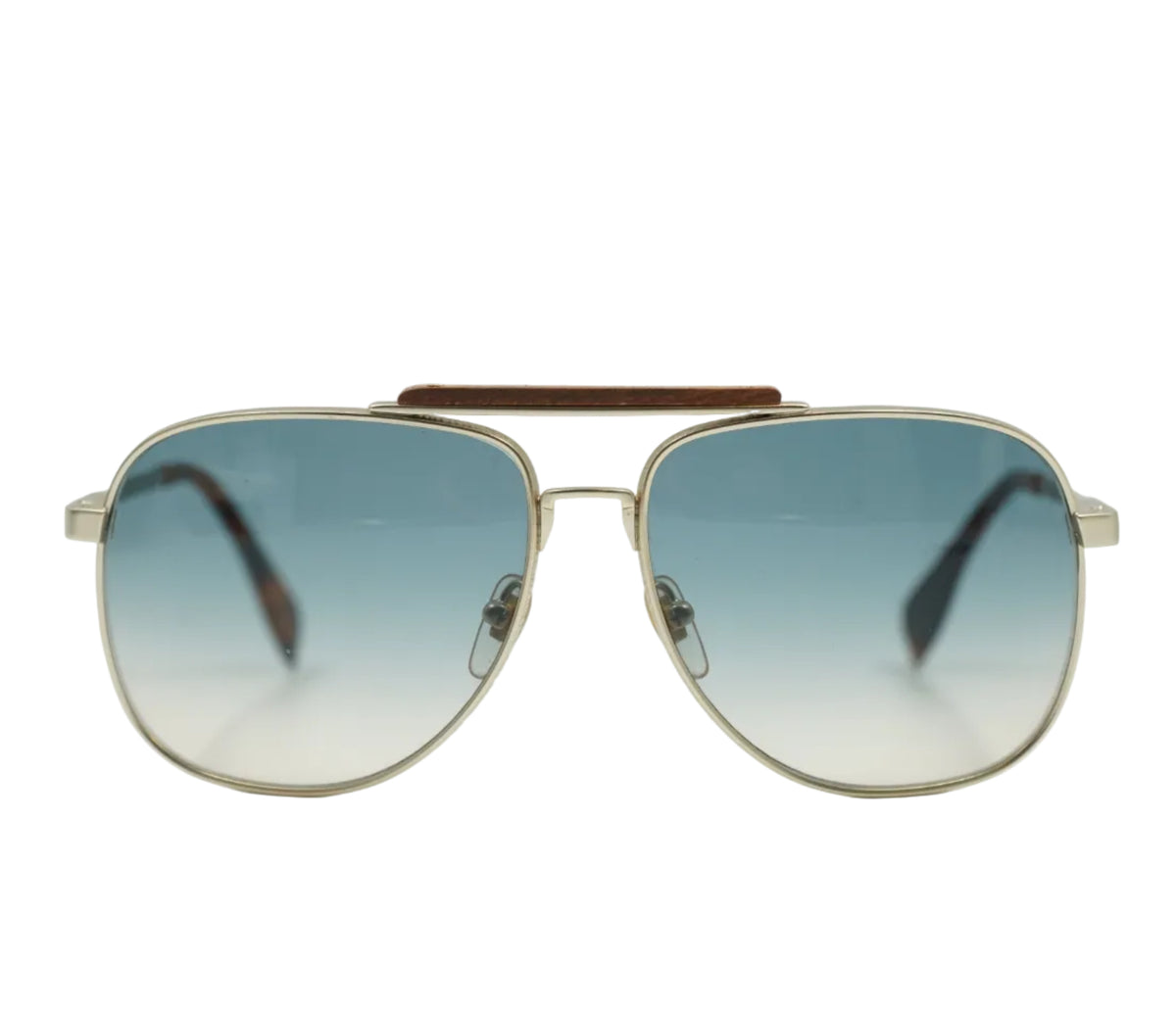 Alexander McQueen Wood Pilot Glasses