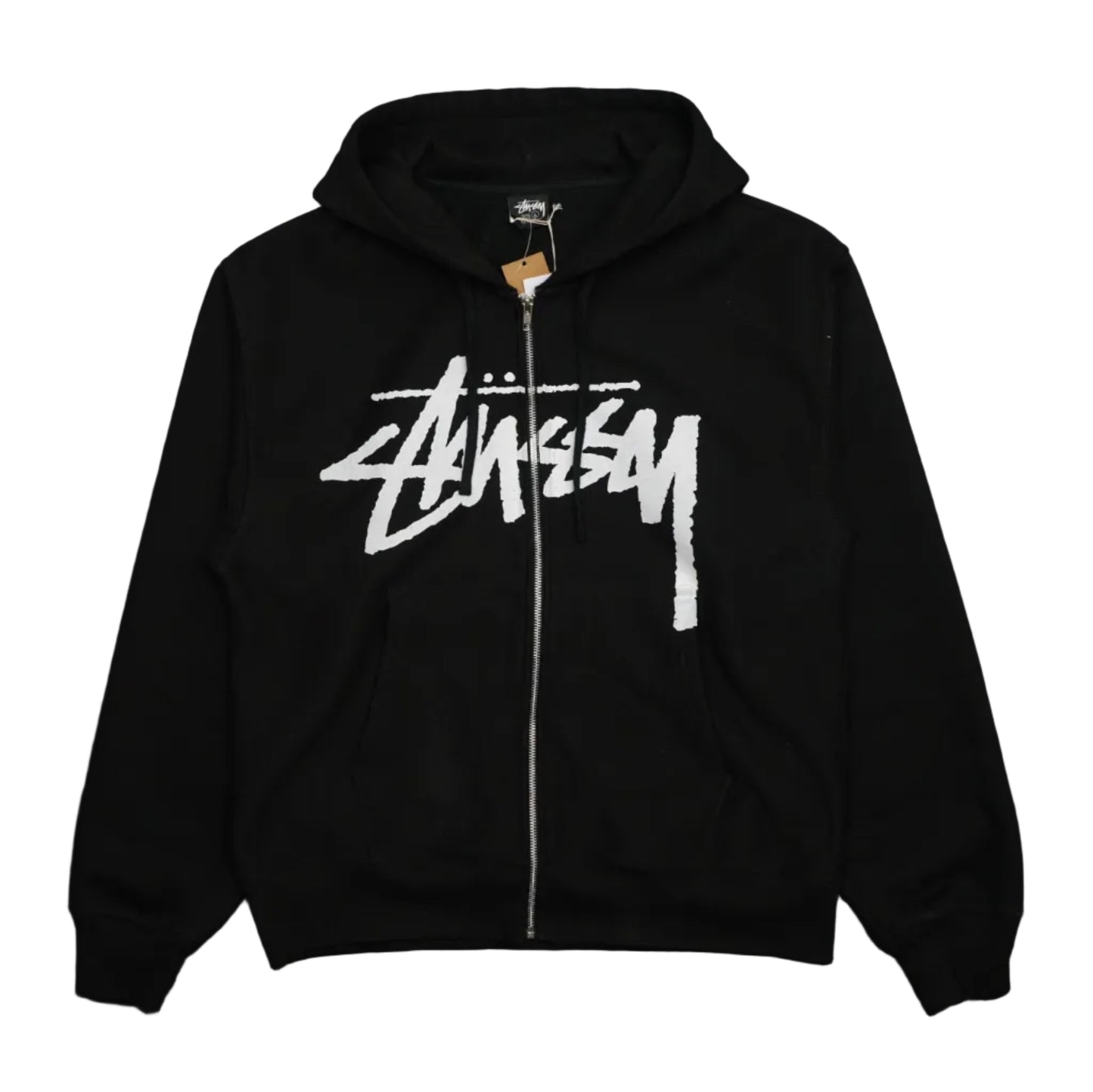 Stussy Stock Zip Black Hoodie