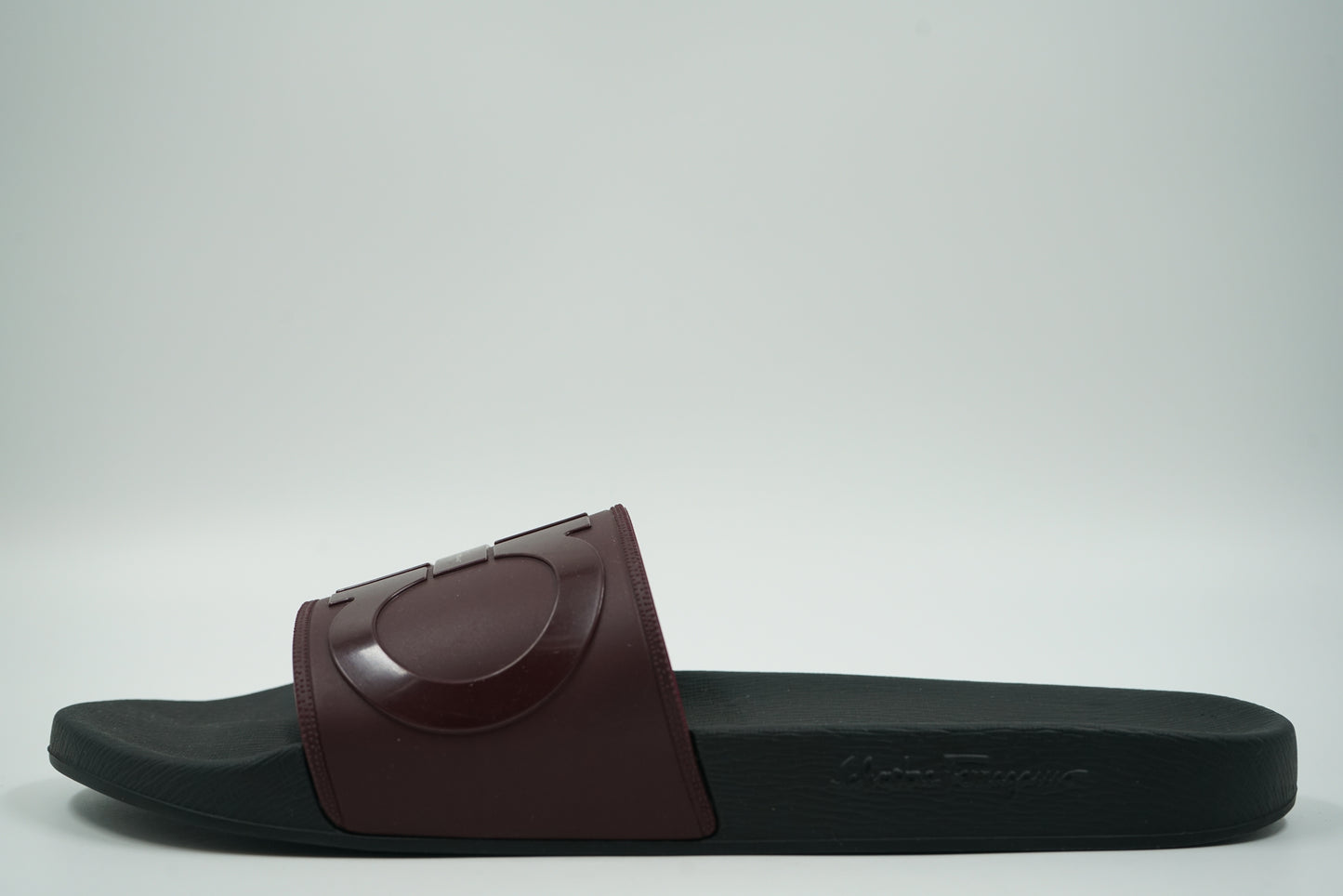 Salvatore Ferragamo Maroon/Black Slides