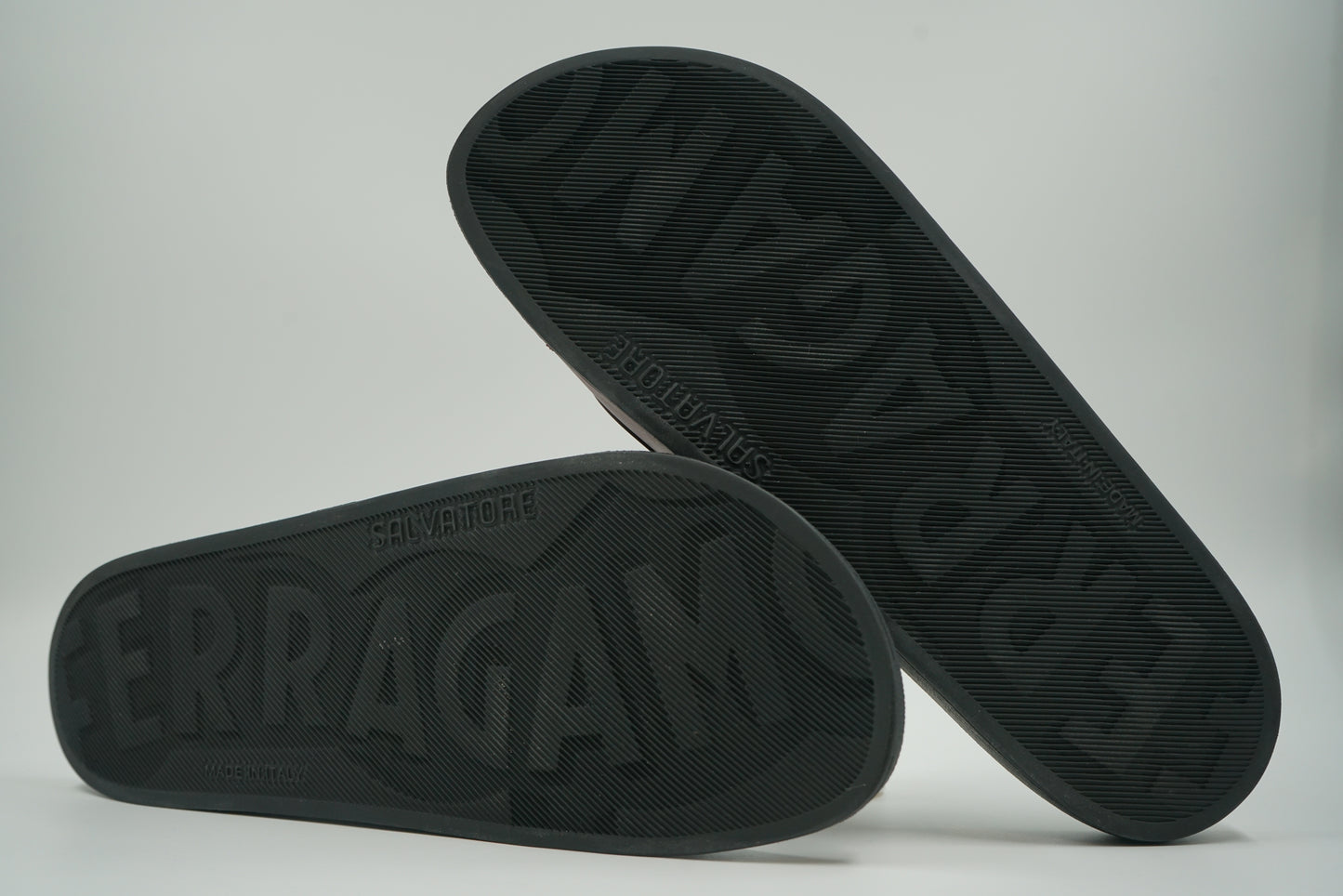 Salvatore Ferragamo Maroon/Black Slides
