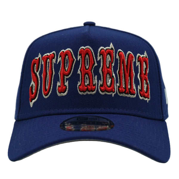 Supreme Gothic Outline Adjustable New Era 59Fifty Fitted Royal Blue Cap