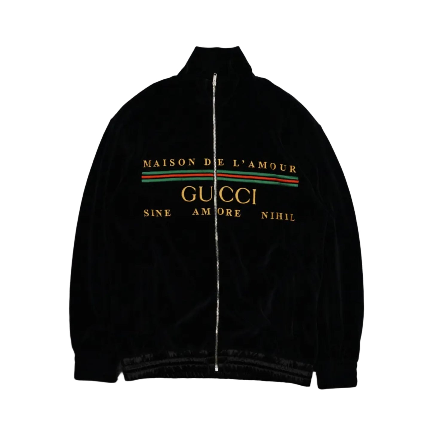 Gucci Maison De Lamour Black Velvet Track Jacket