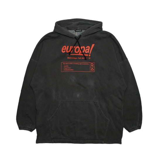 Balenciaga Europa Gray Faded Hoodie