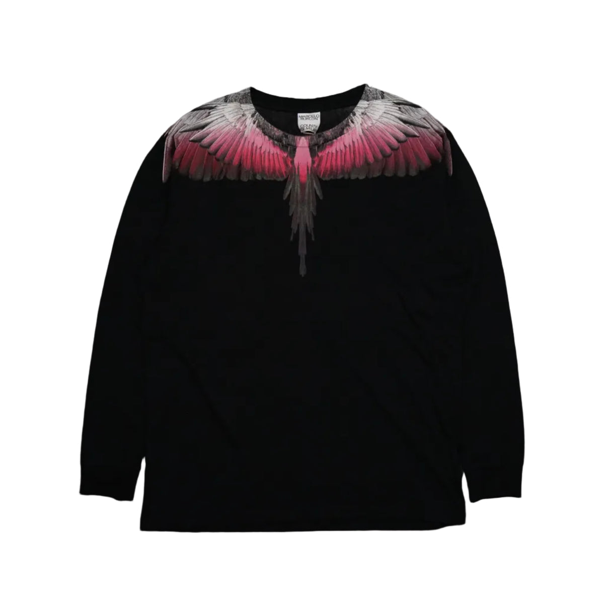 Marcelo Burlon Pink Wings Black Longsleeve