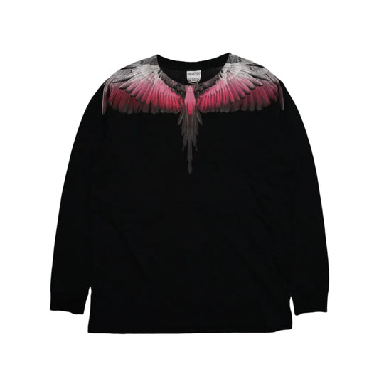 Marcelo Burlon Pink Wings Black Longsleeve